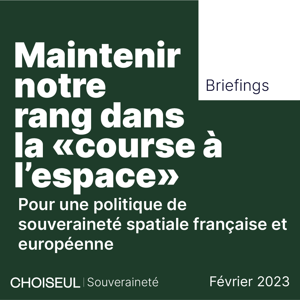 maintenir notre rang dans la course à l'espace