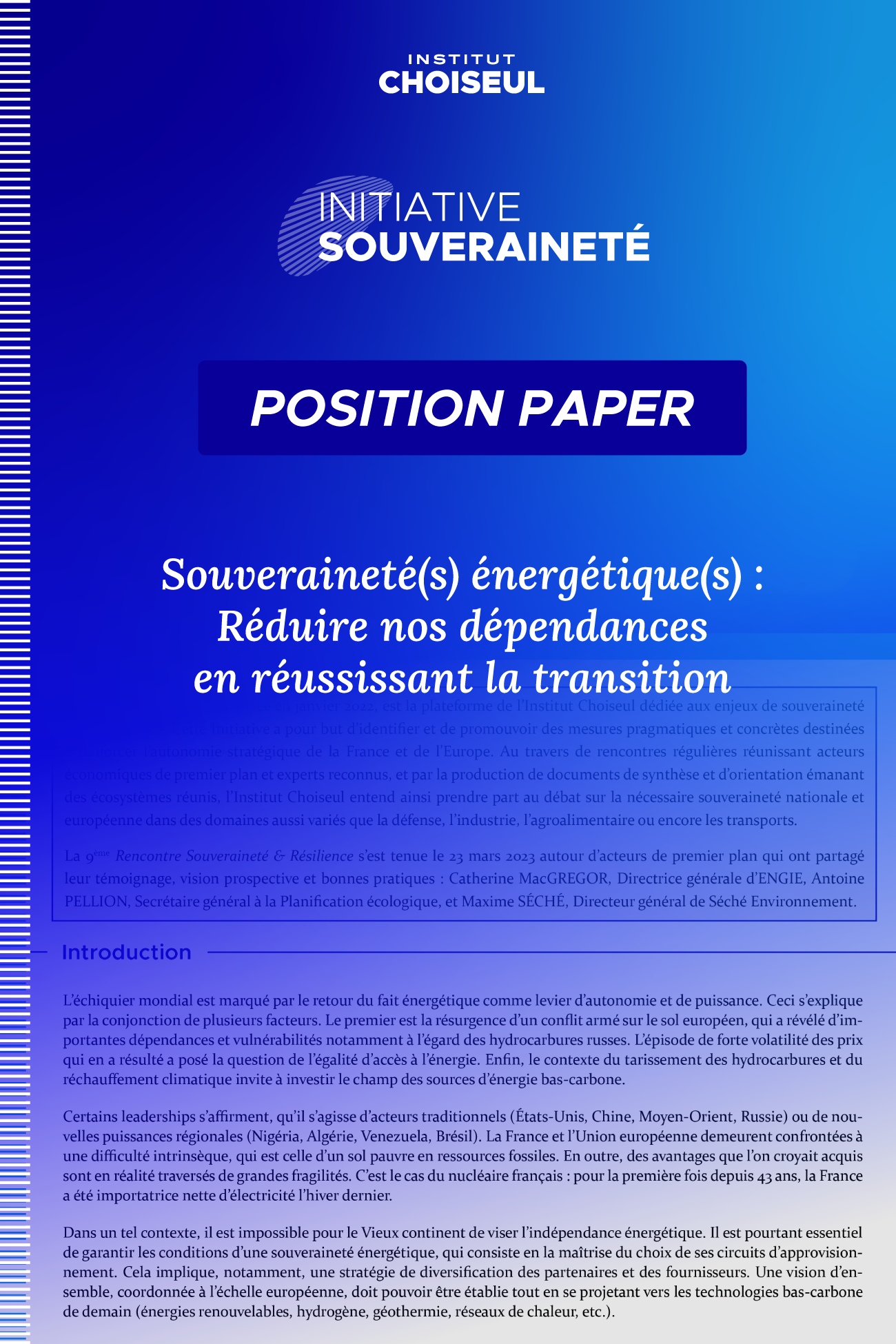 visuel position paper souveraineté énergétique