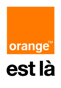 logo orange est là noir